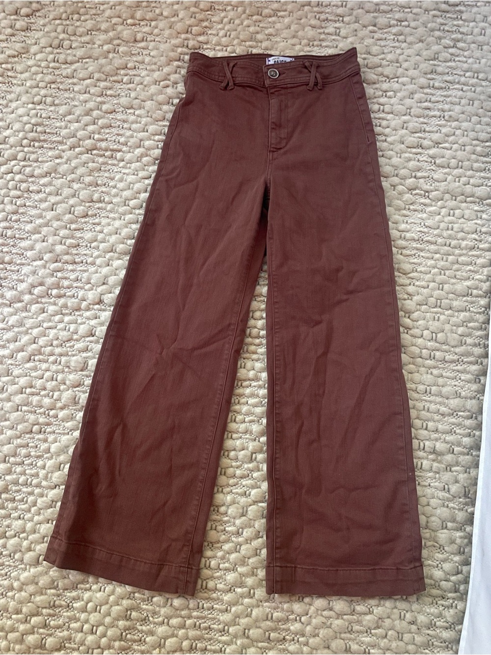 PAIGE Wide-Leg Cotton Pants - Terracotta